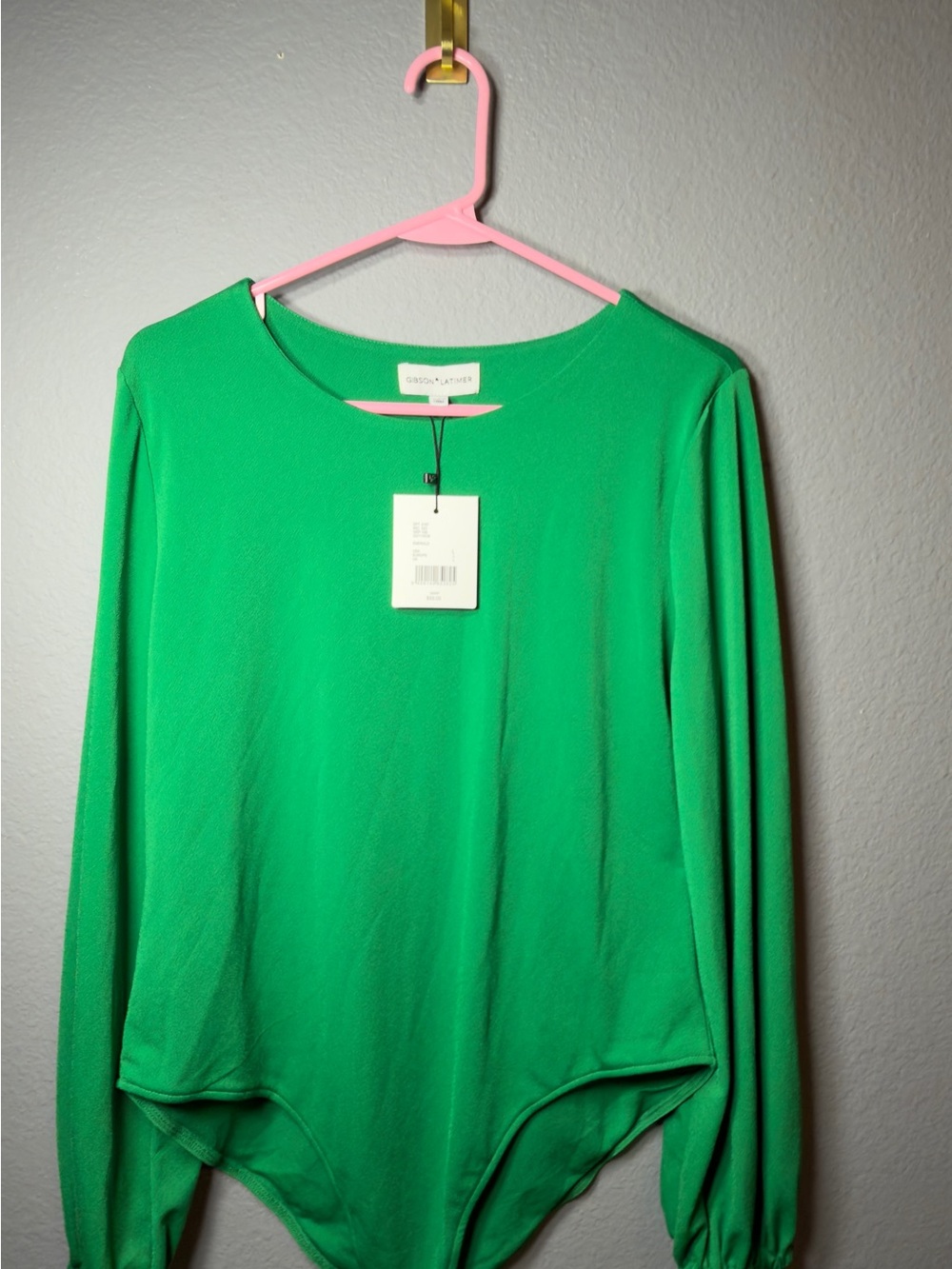 Gibson Latimer Kelly Green Long-Sleeve Bodysuit